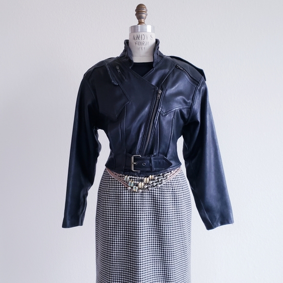 Vintage 80s LA Roxx Black Motorcycle Jacket - Picture 3 of 7